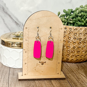 Amanda Hot Pink Bar Earrings