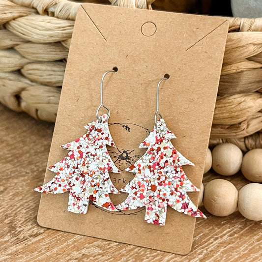 Peppermint Glitter Christmas Trees