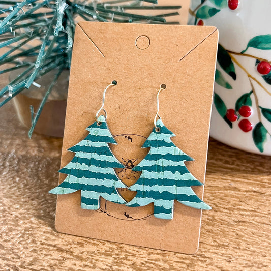 Green Stripe Christmas Trees
