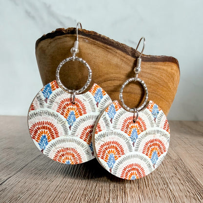 Boho Bloom Leather Earrings