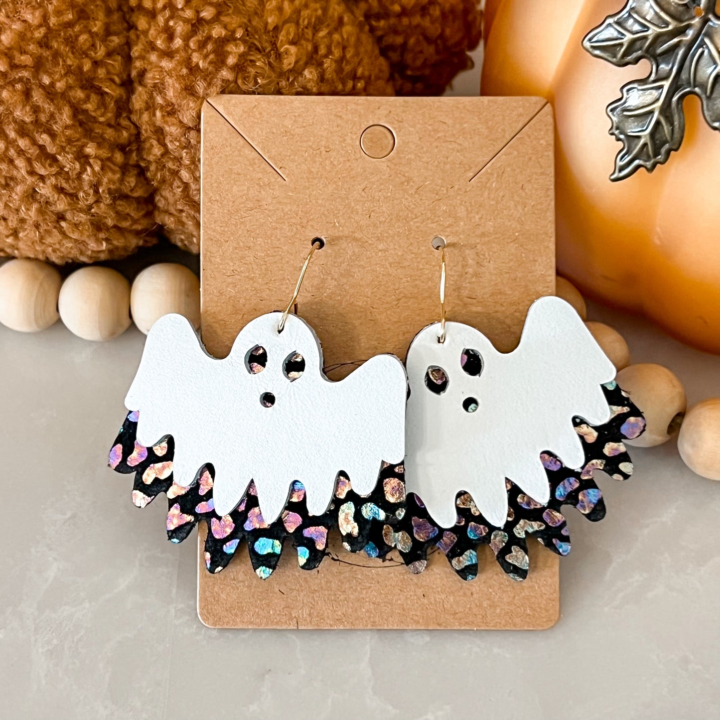 Holographic Ghost Sheet Earrings