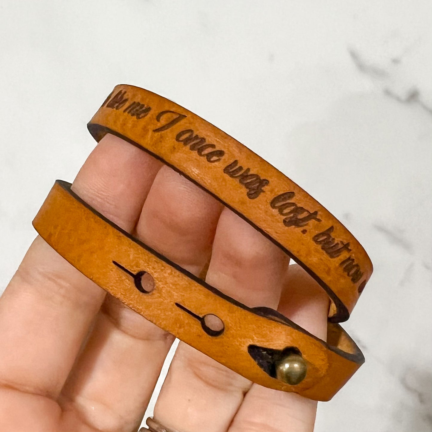 Amazing Grace Double Wrap Leather Bracelet