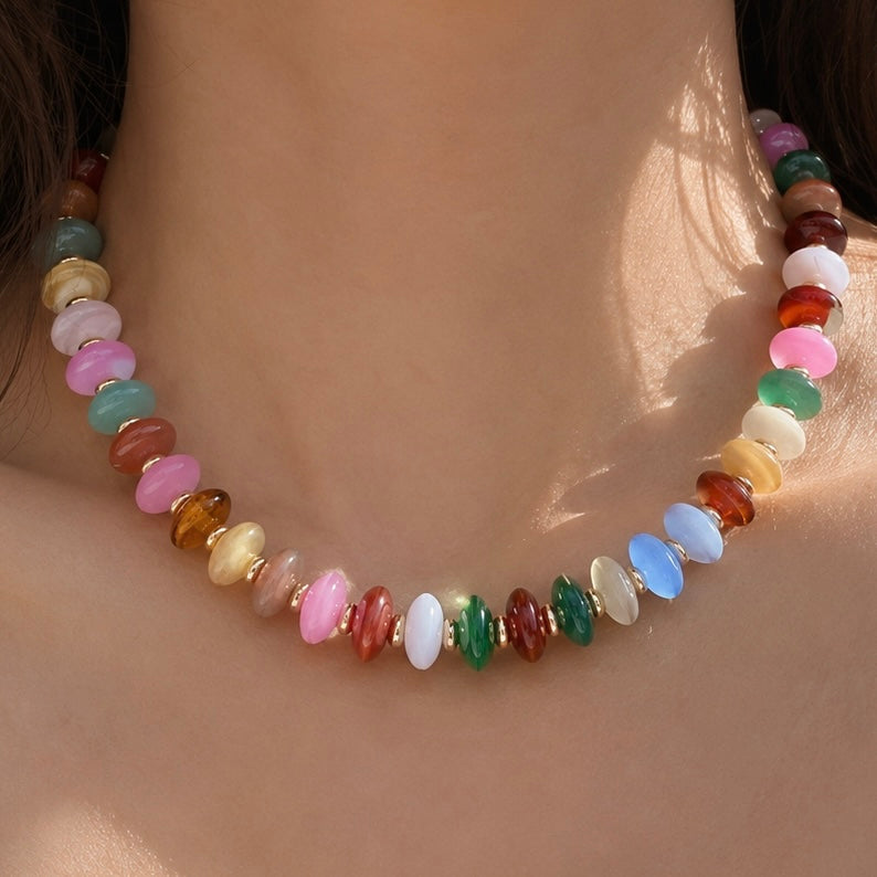 Colorful Chunky Beaded Necklace