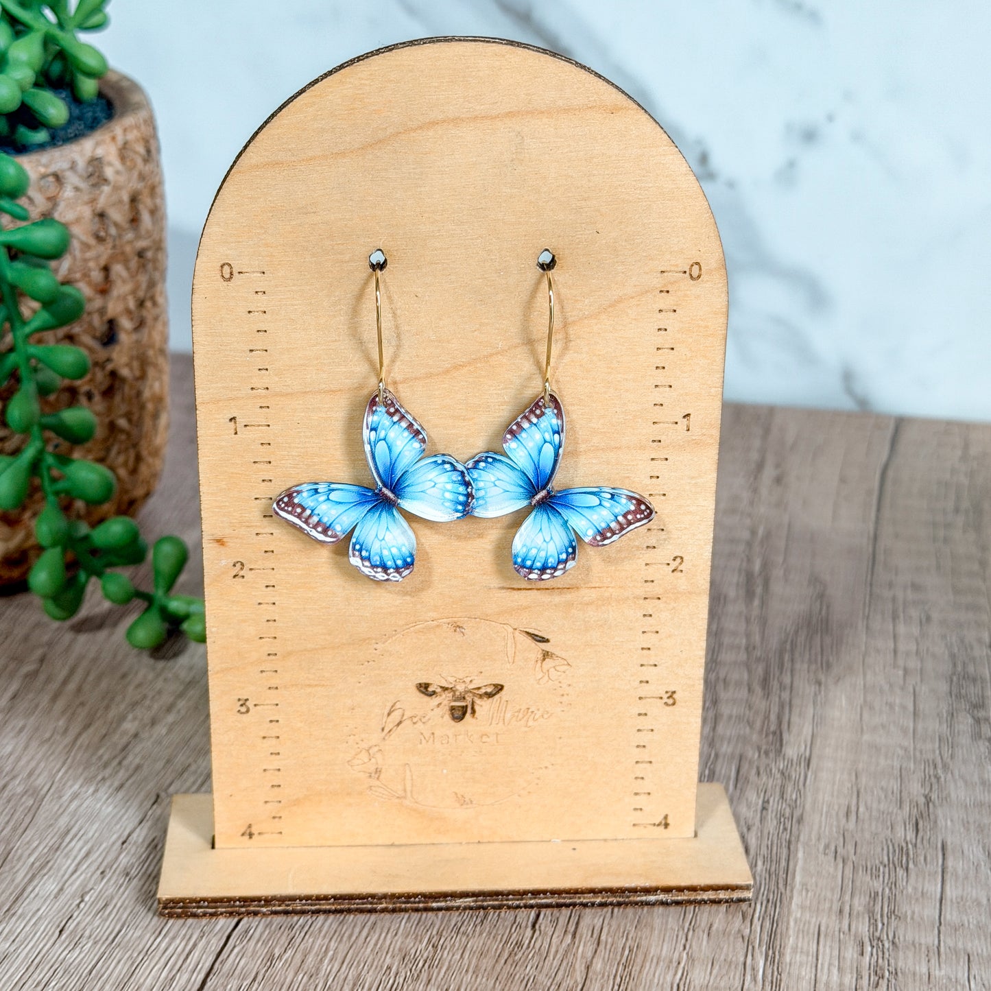 Blue Morpho Butterfly Drops