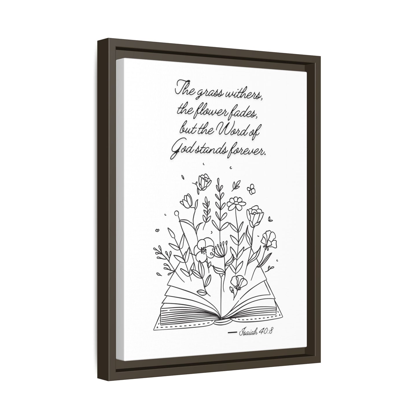 The Word Stands Forever – Isaiah 40:8 Framed Print