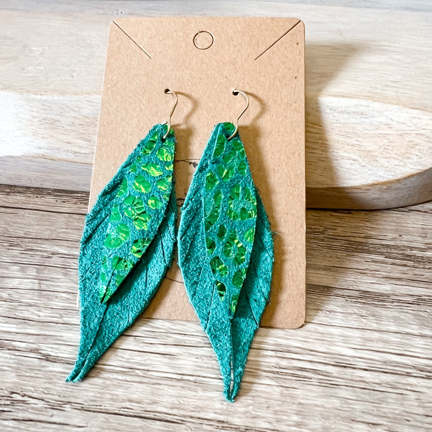 Emma Layered Leopard Suede Earrings