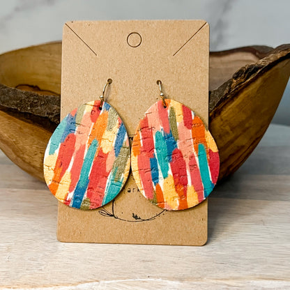 Paintbrush Teardrop Earrings