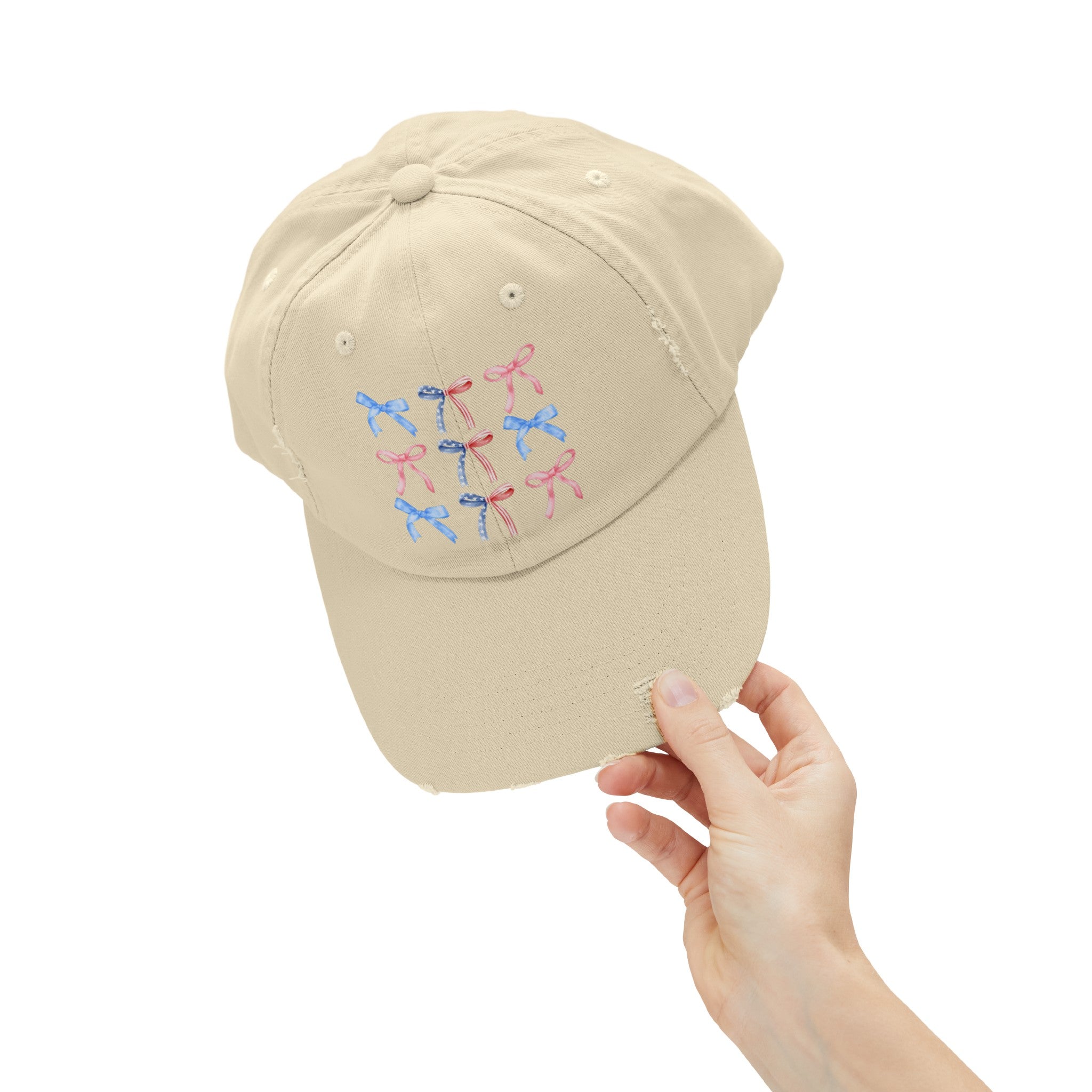 American Ribbon Unisex Distressed Cap 30DC