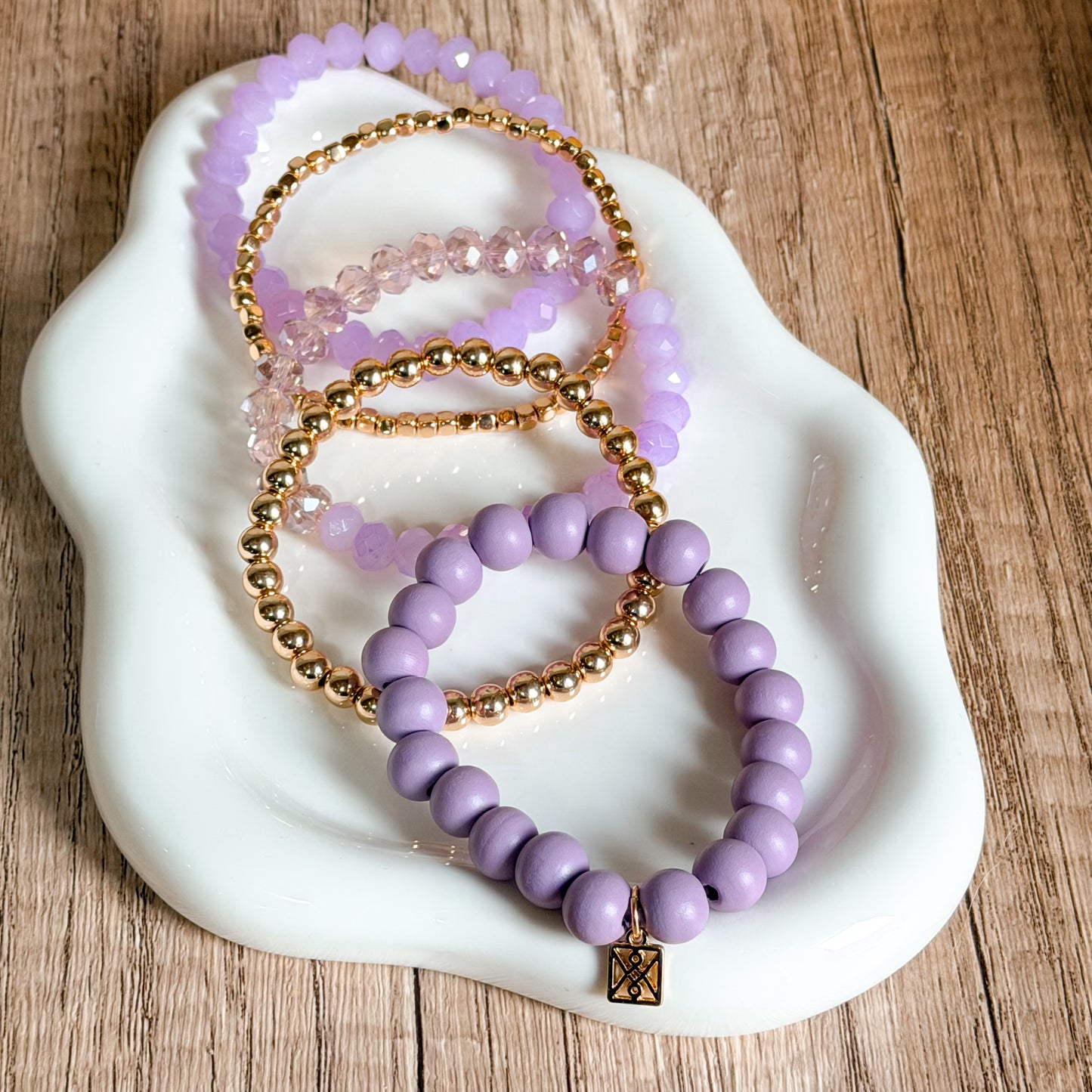 Lavender Luxe Stack Bracelet Set