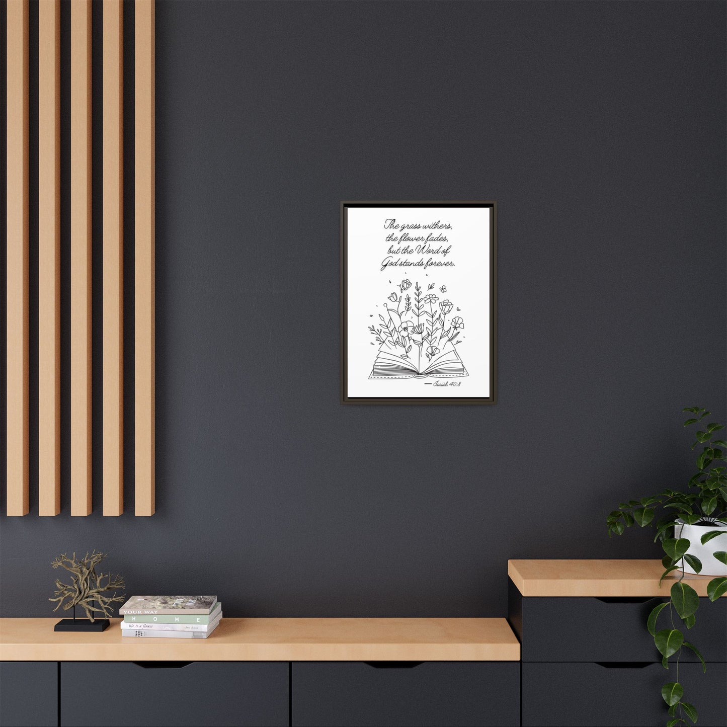 The Word Stands Forever – Isaiah 40:8 Framed Print
