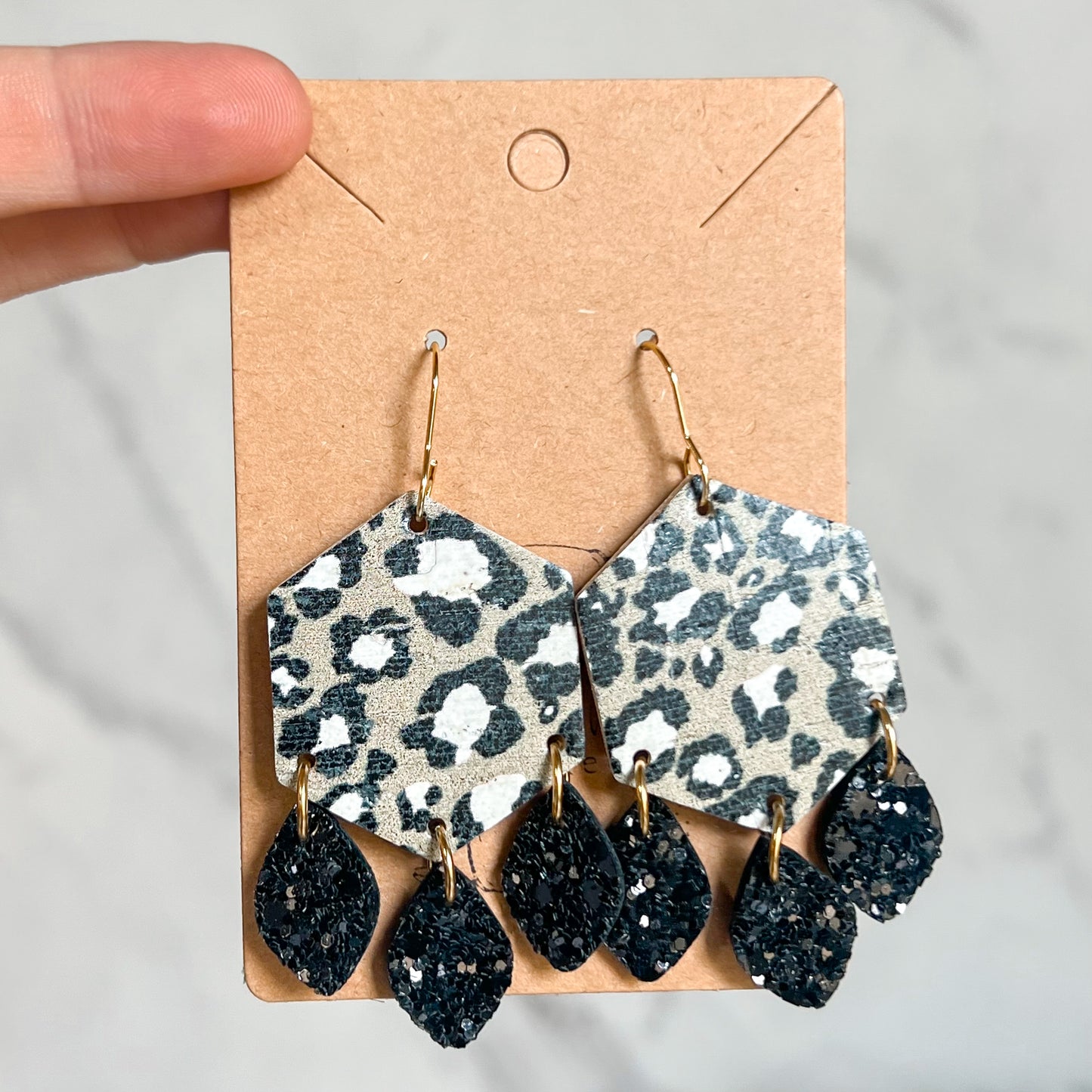 Wild Luxe Hexagon Dangles