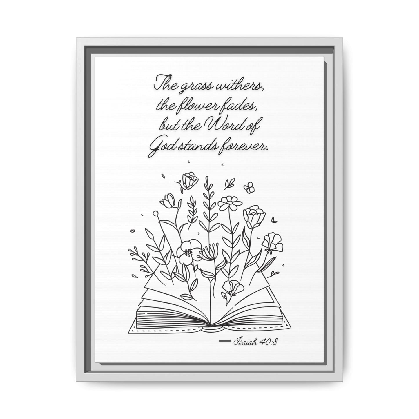 The Word Stands Forever – Isaiah 40:8 Framed Print