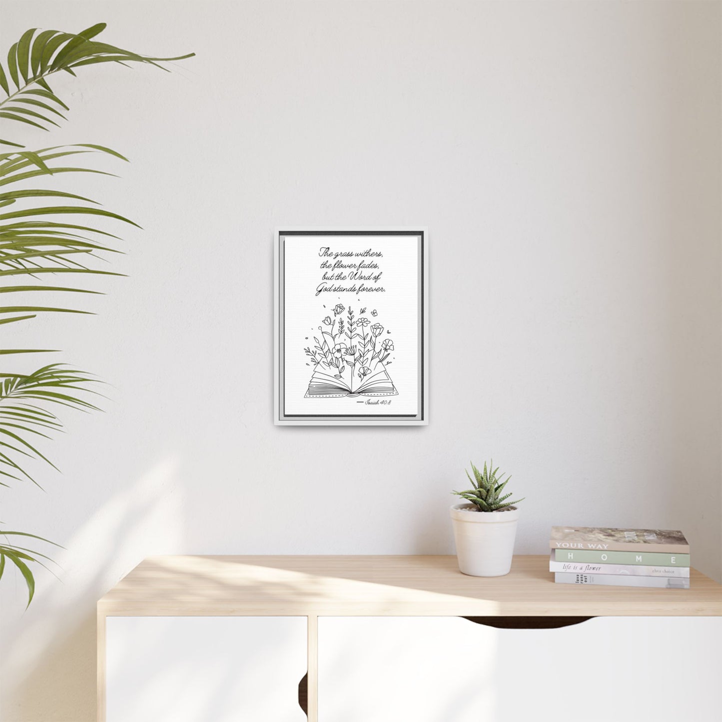 The Word Stands Forever – Isaiah 40:8 Framed Print