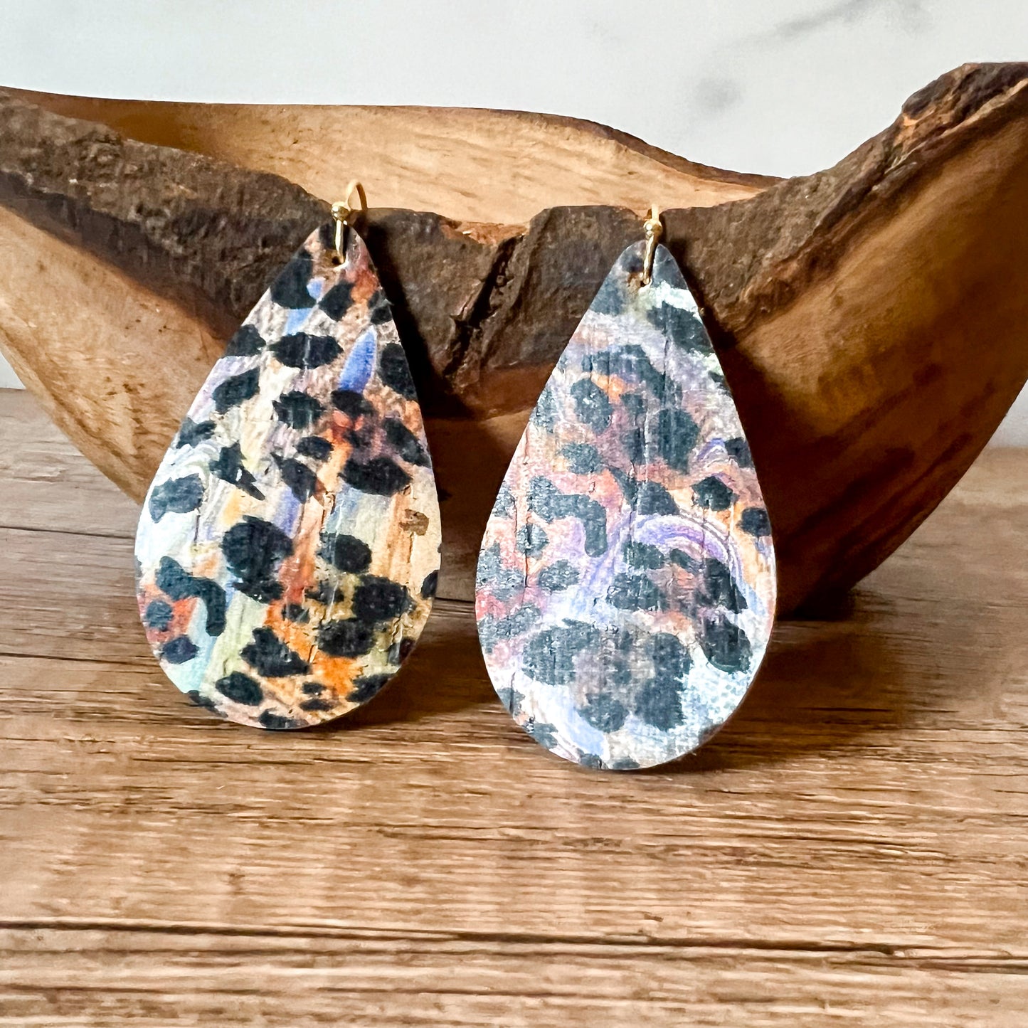 Colorful Animal Print Teardrop Earrings