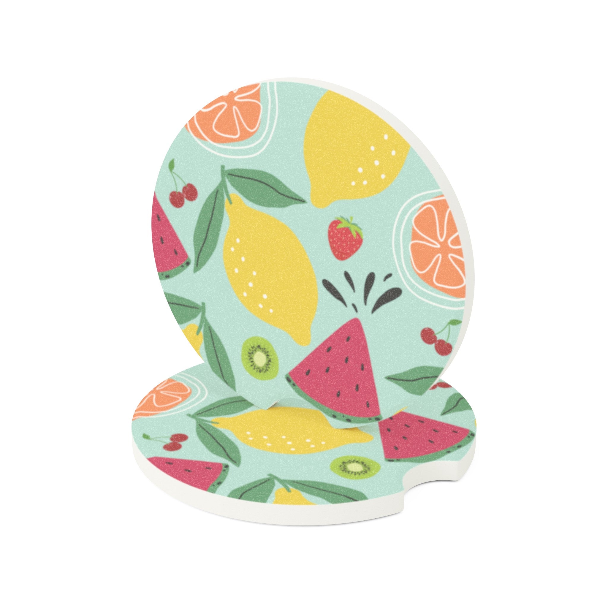 Fruity Summer Soapstone Car Coaster 30DC