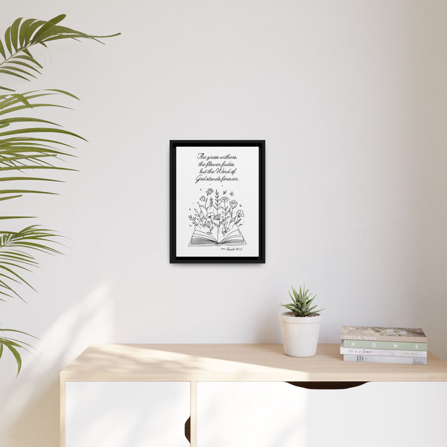 The Word Stands Forever – Isaiah 40:8 Framed Print