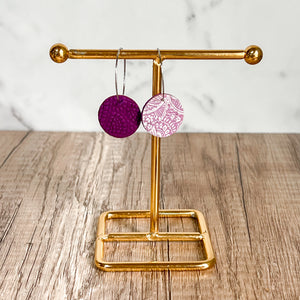 Purple Reversible Hoops
