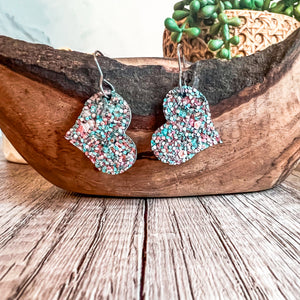 Riley Romance Glitter Heart Earrings