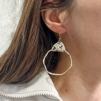 Love Note Hammered Hoops
