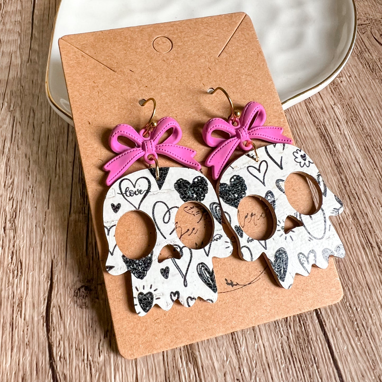 Love Skulls with Pink Bows