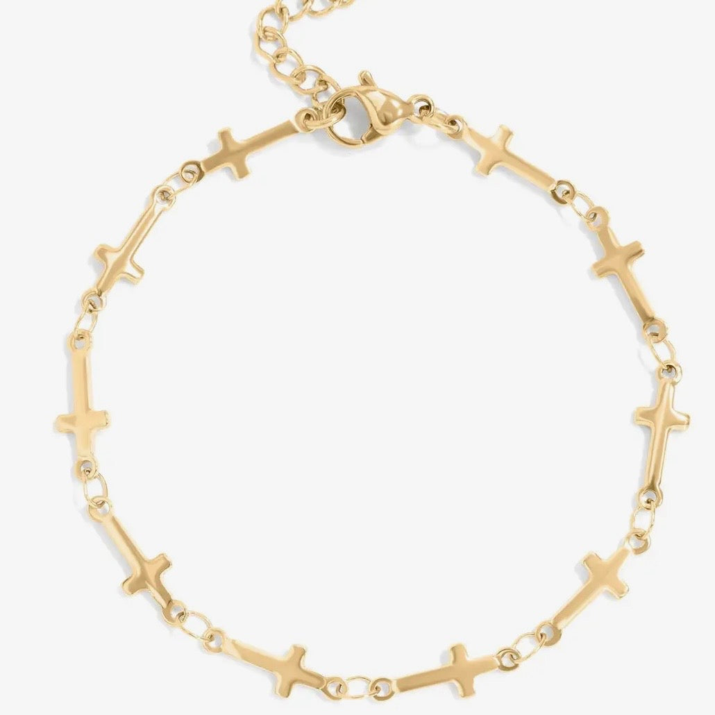 Faith Cross Chain Bracelet - Waterproof