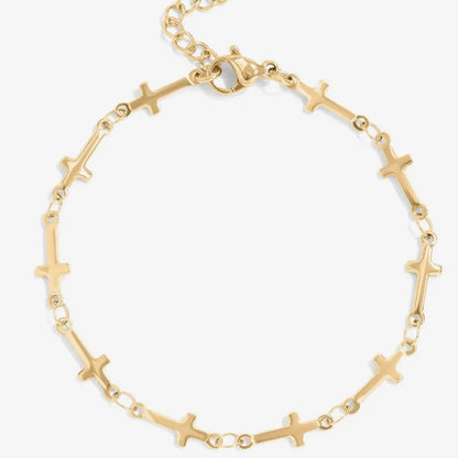 Faith Cross Chain Bracelet - Waterproof