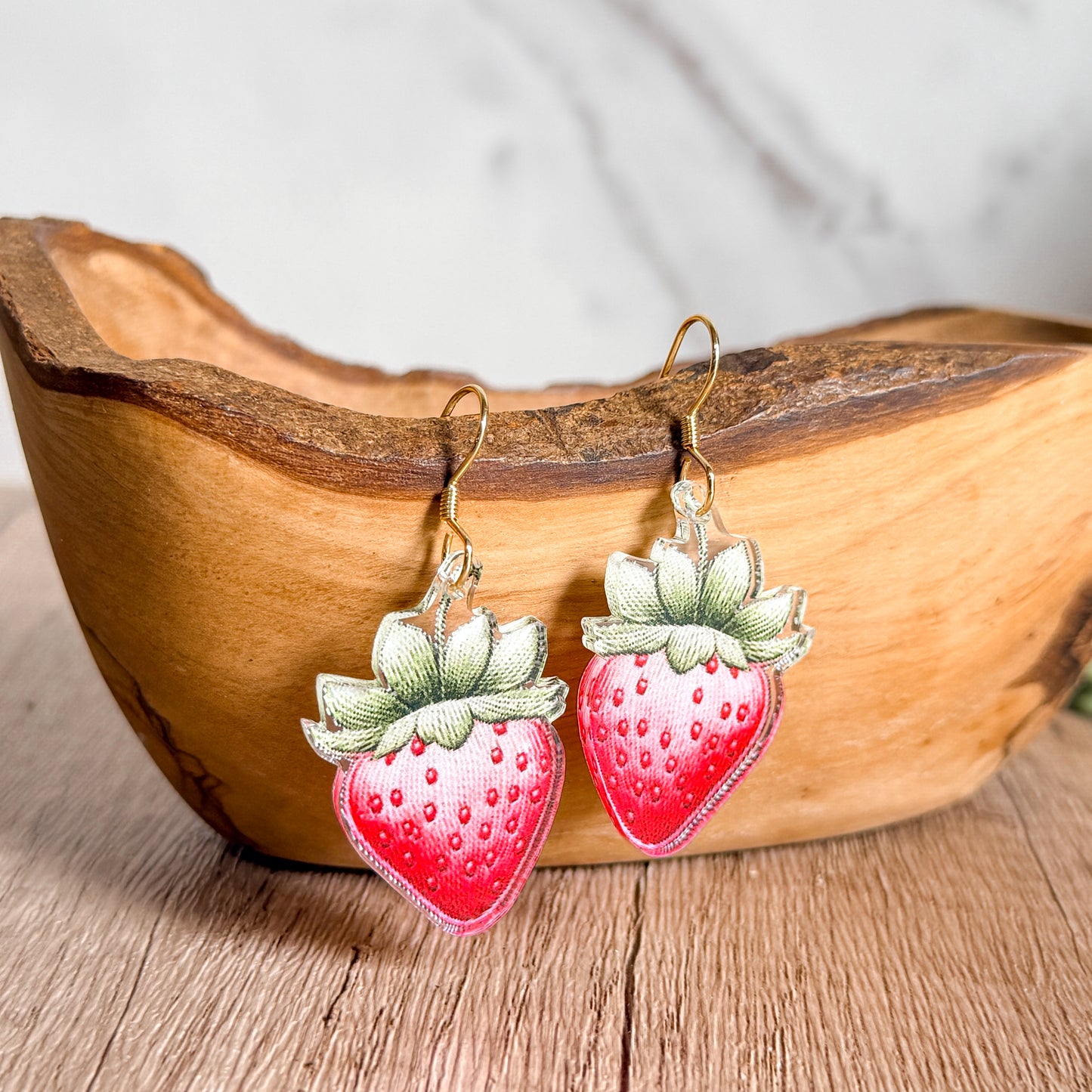 Strawberry Acrylic Earrings