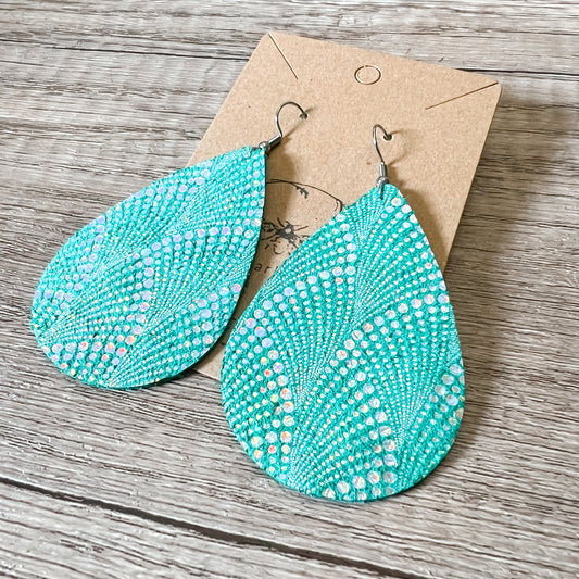 Halo Winged Metallic Teardrop Earrings