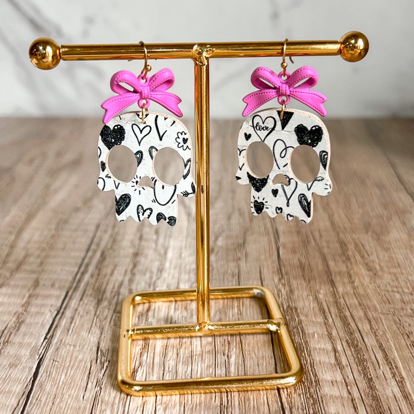 Love Skulls with Pink Bows