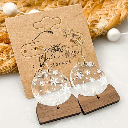 Winter Snow Globe Earrings