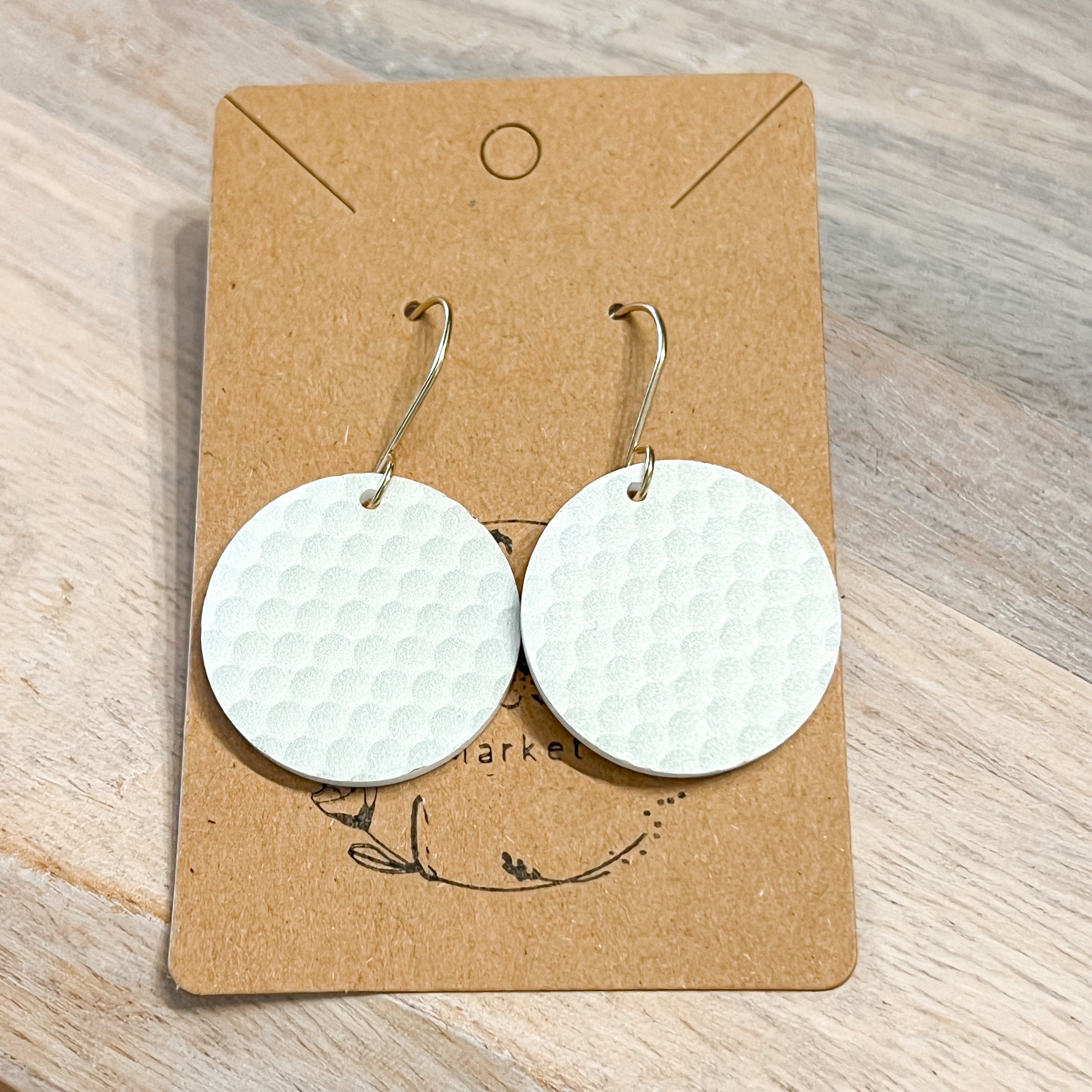 Golf Ball Acyrlic Drop Earrings