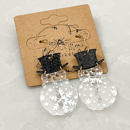 Snow Day Snowman Earrings