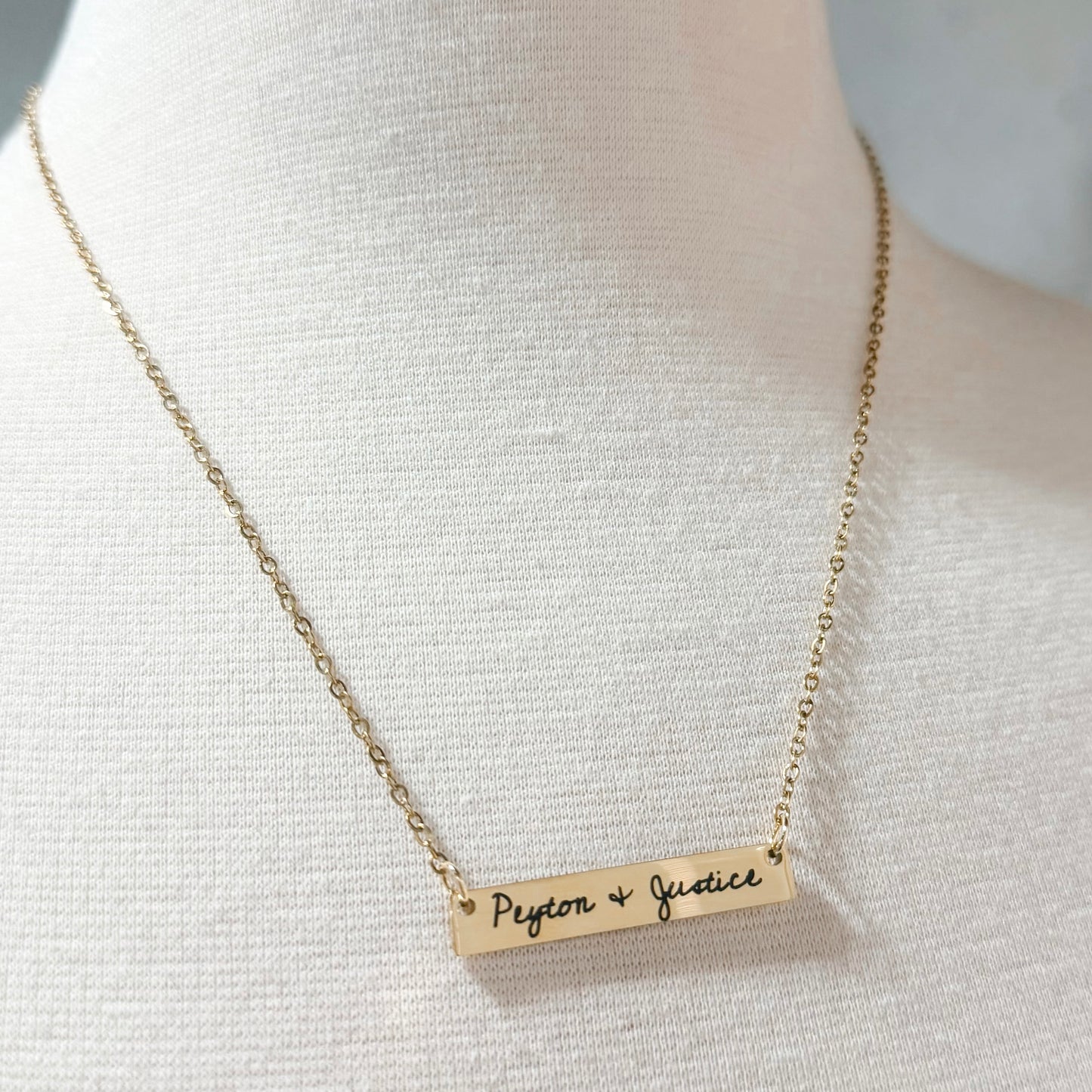 The Signature Engraved Bar Necklace