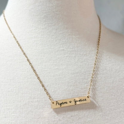 The Signature Engraved Bar Necklace
