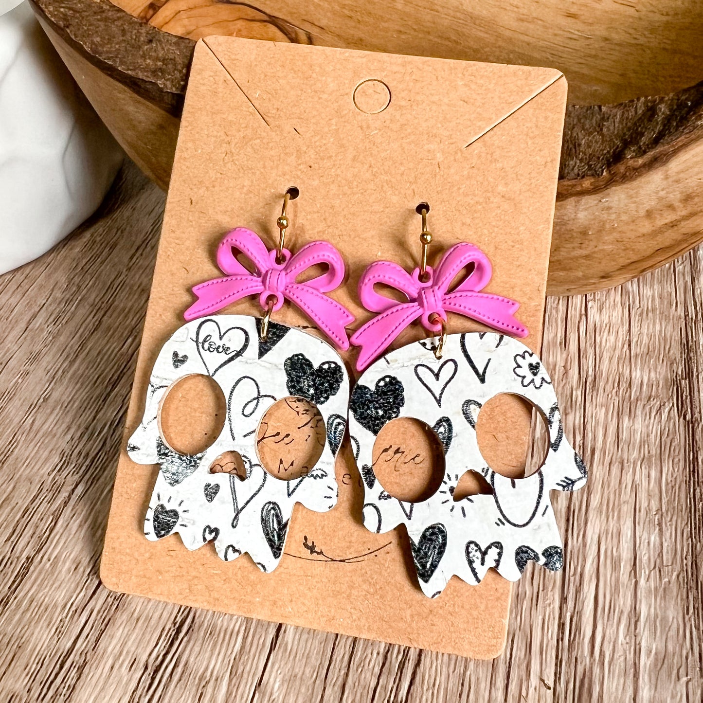 Love Skulls with Pink Bows