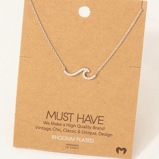 Ride the Wave Silver Necklace