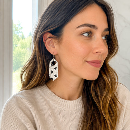 Star Diamond Fringe Earrings
