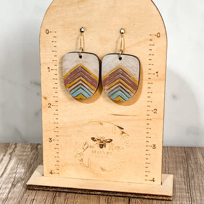 Highs & Lows Painted Wood Earrings