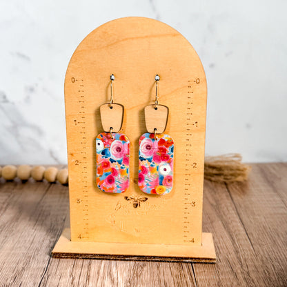 Floral Pop Barrel Earrings