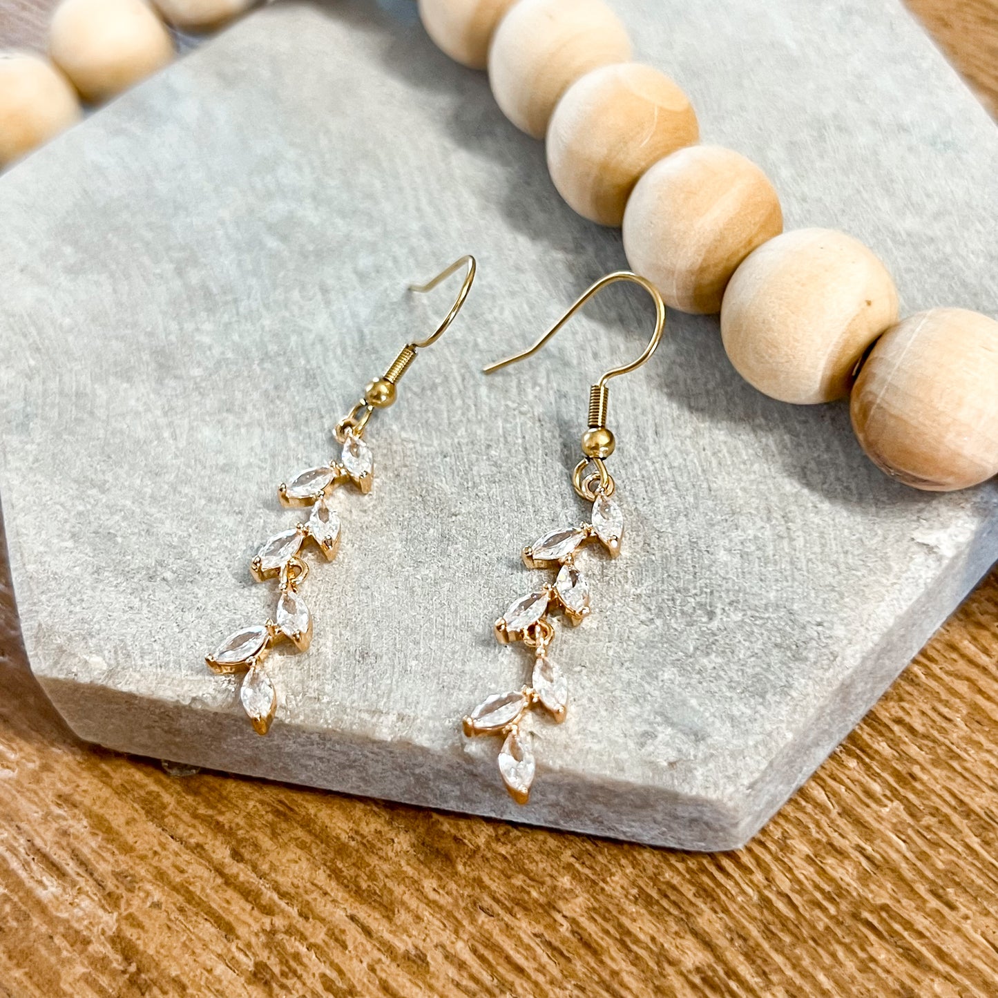 Crystal Vine Drop Earrings