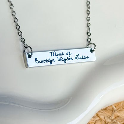 The Signature Engraved Bar Necklace