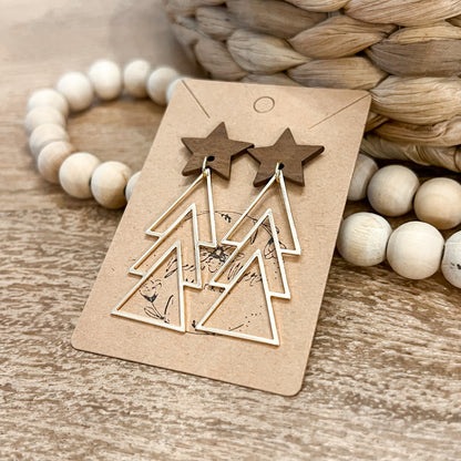 Gold Metal Christmas Tree Dangles