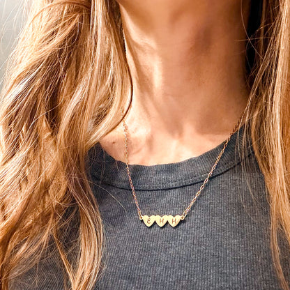 The You Are Loved Personalized Initial Heart Necklace