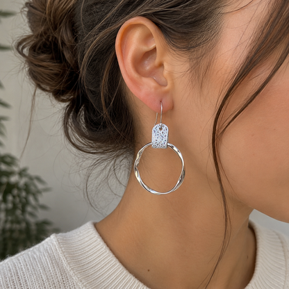 Twisted Moonlight Spark Hoops