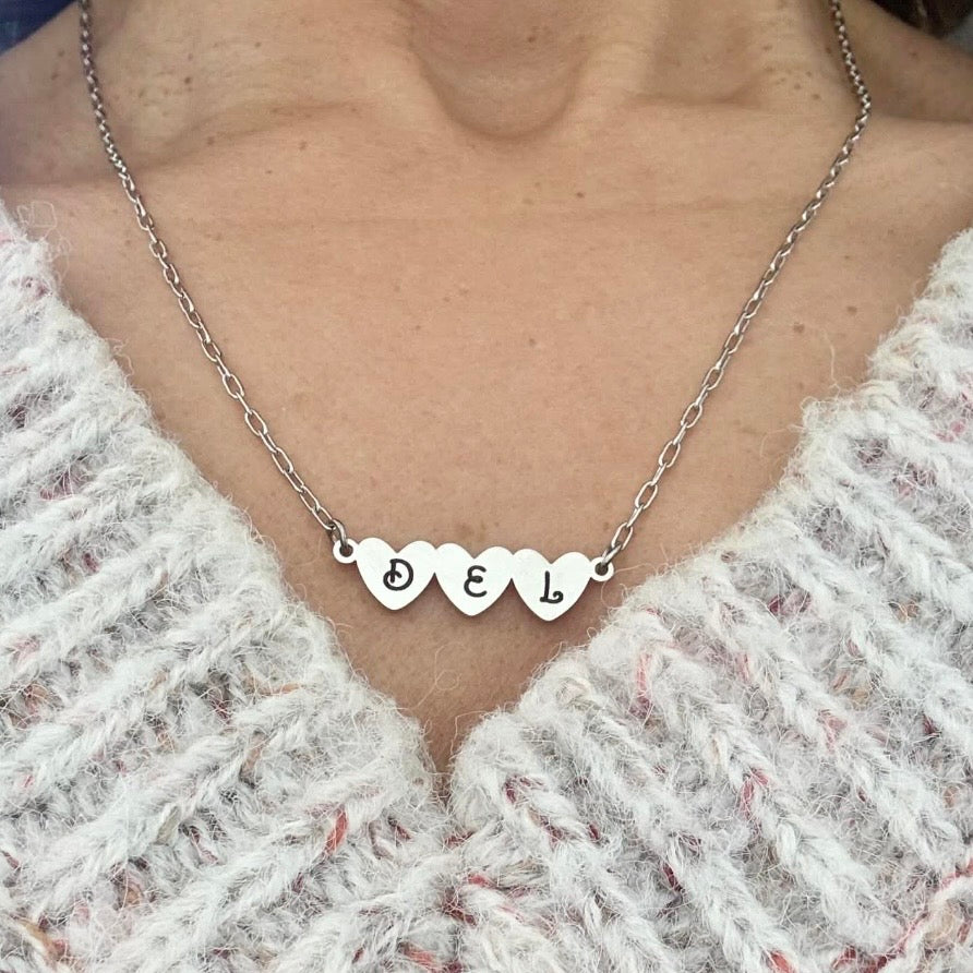 The You Are Loved Personalized Initial Heart Necklace