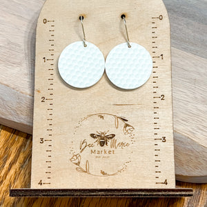 Golf Ball Acyrlic Drop Earrings