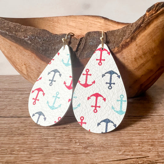 Anchor Teardrop Earrings
