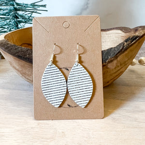 Silver Carol Leather Earrings