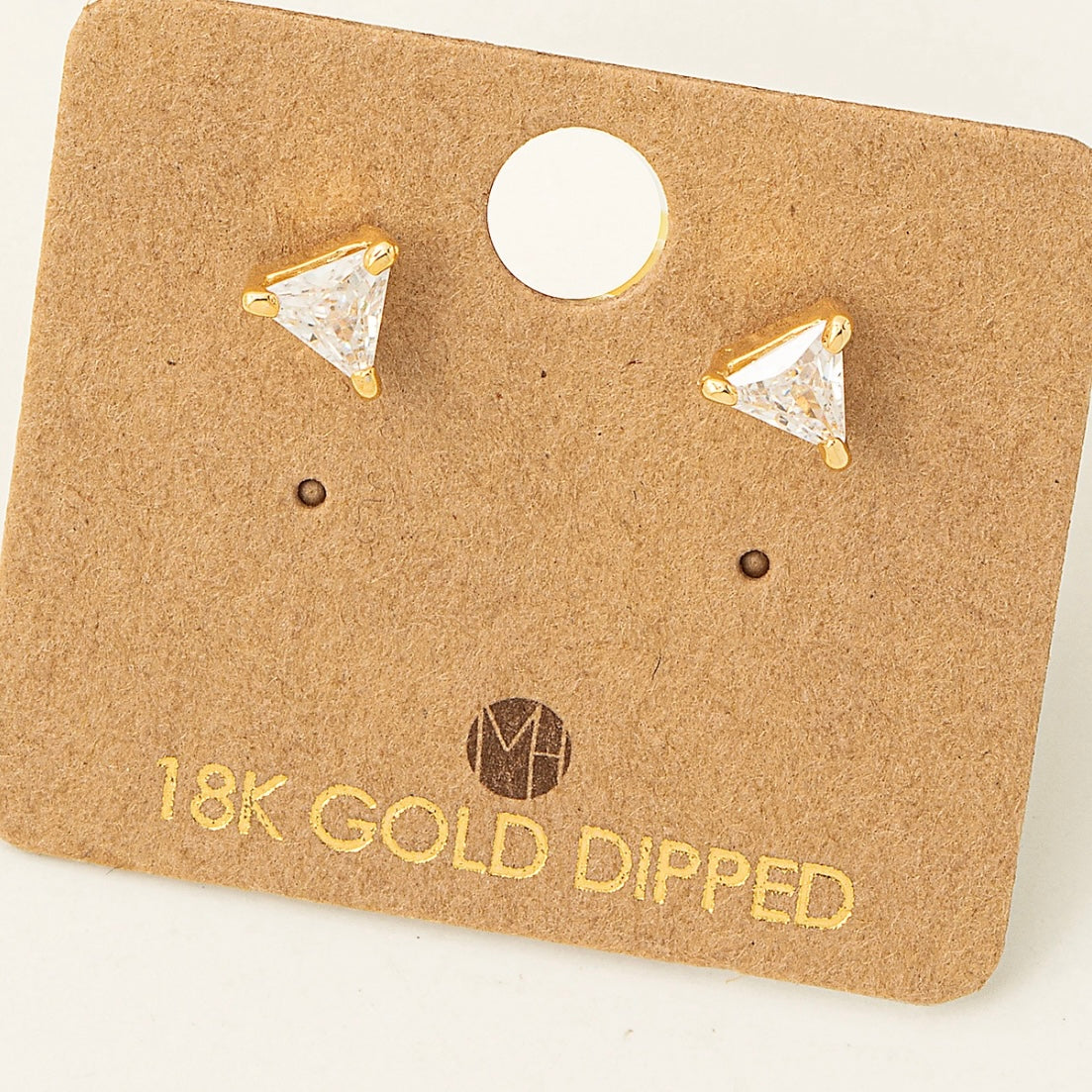 Bethany Diamond Triangle Stud Earrings