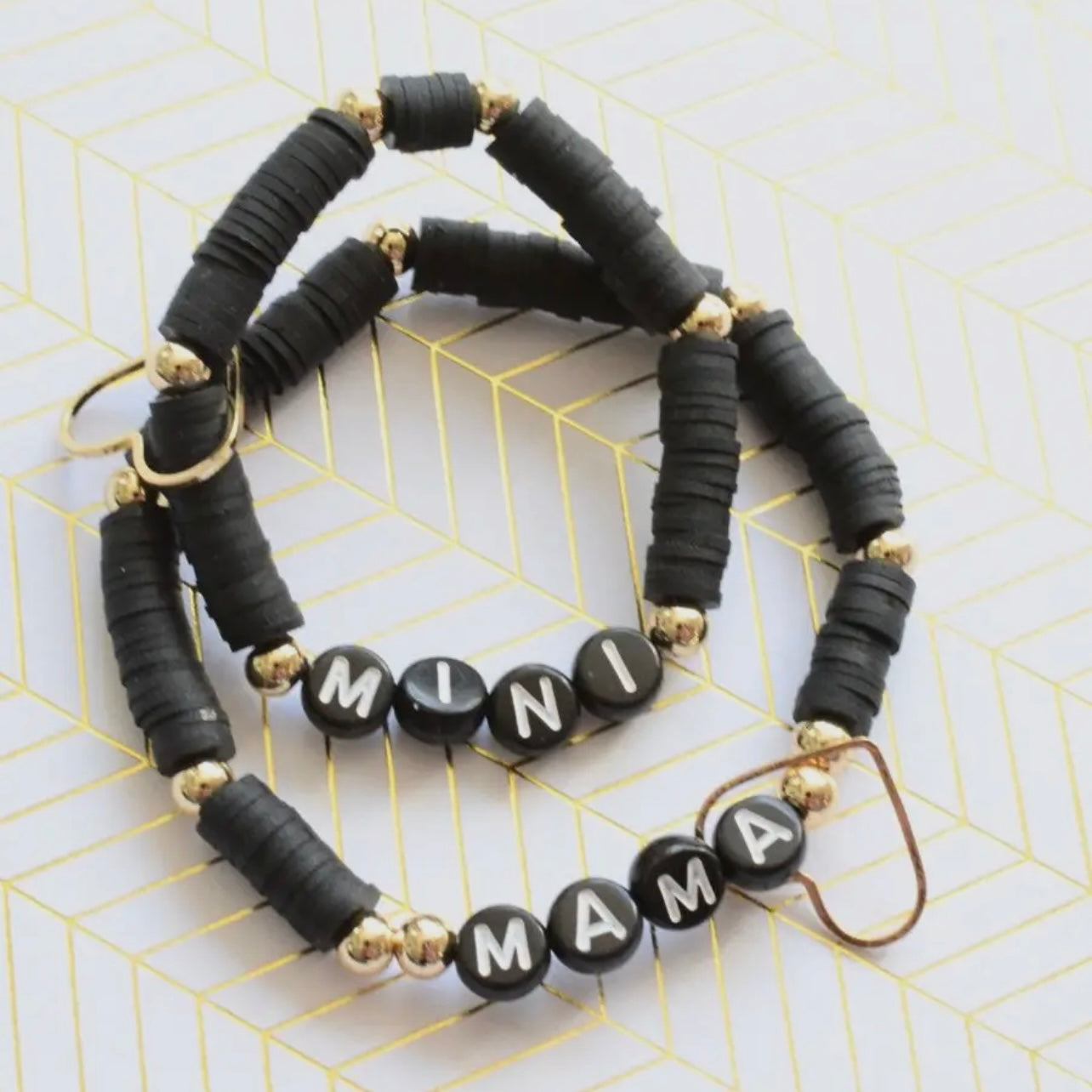 Black Mama & Mini Bracelet Sets